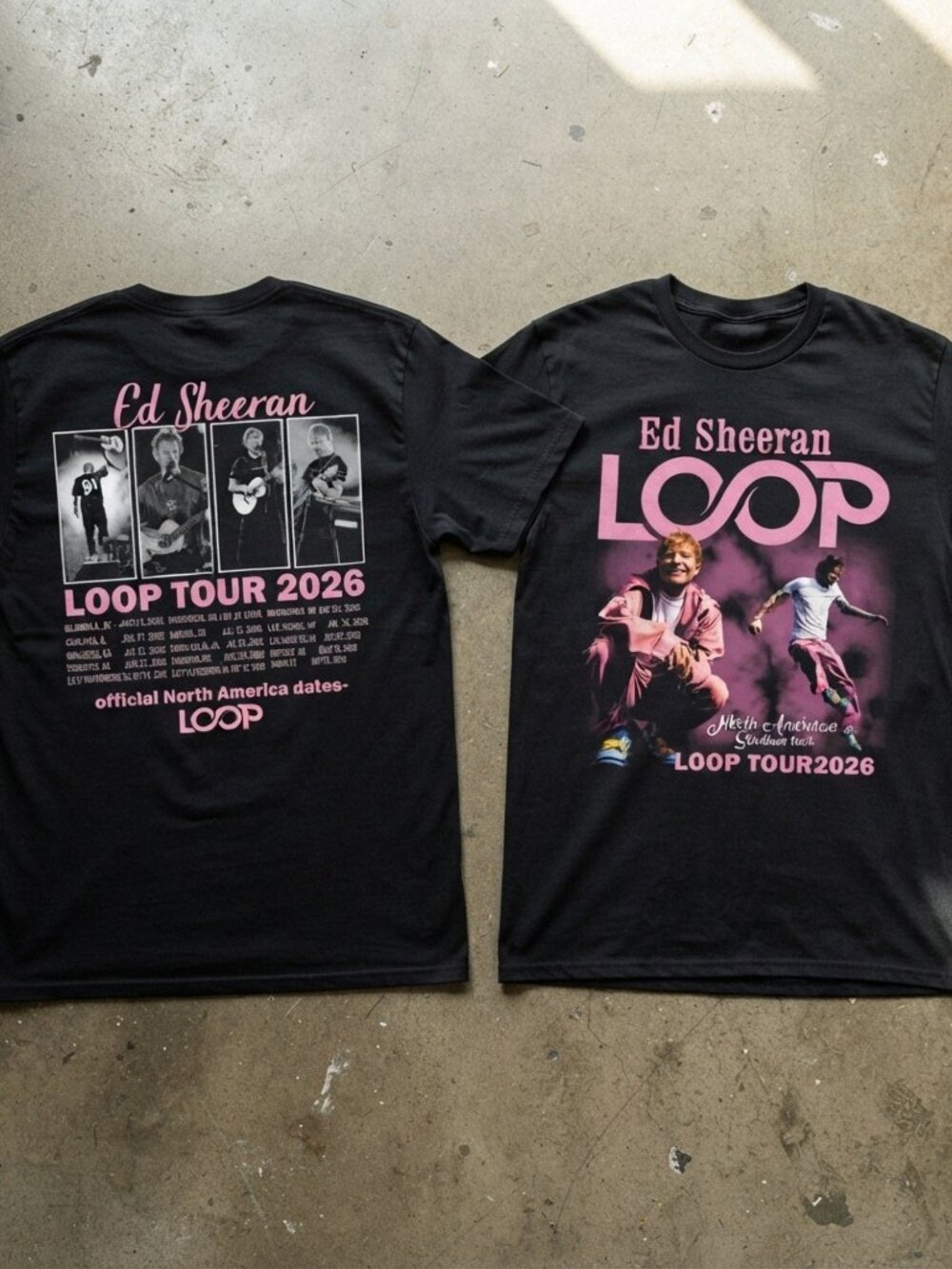 Ed Sheeran Loop Tour 2026 North America Graphic T-Shirt